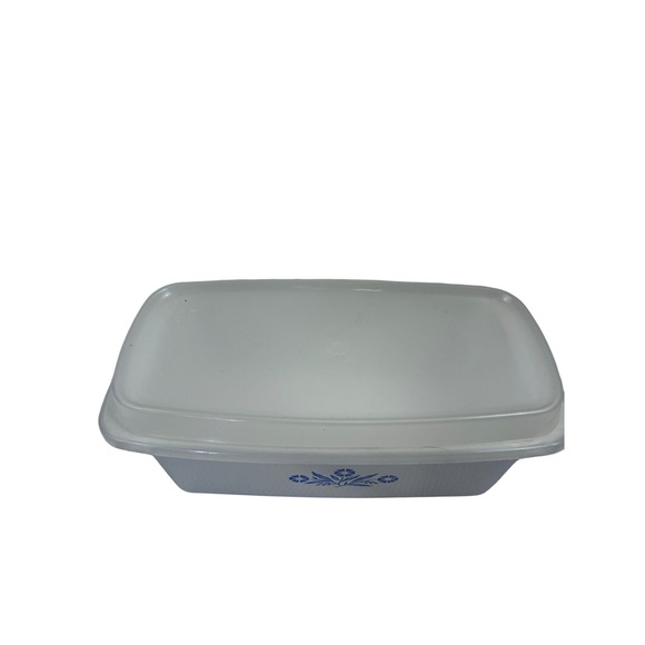 Corningware Other - Corning Ware Loaf Pan 2 QT White Blue Cornflower Floral Vintage Bakeware